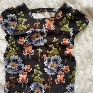 LOFT Floral Blouse Size Medium